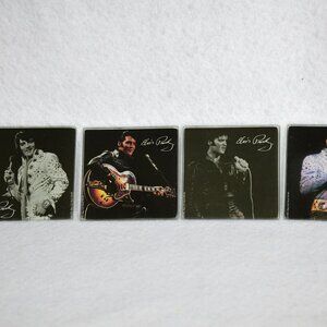 Elvis Presley Glass Coaster Set, 4 Coasters Set 4 Inches Square
